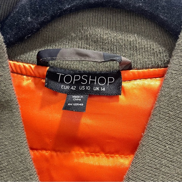 TOPSHOP CAMO BOMBER JACKET - Picture 5 of 5